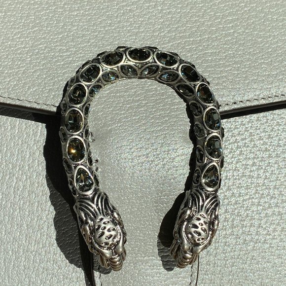 New with Dustbag Gucci Dionysus Leather Clutch in Gray - Picture 2 of 7